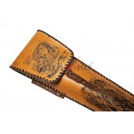 Чехол для шампуров широкий, натуральная кожа, полностью с рисунком